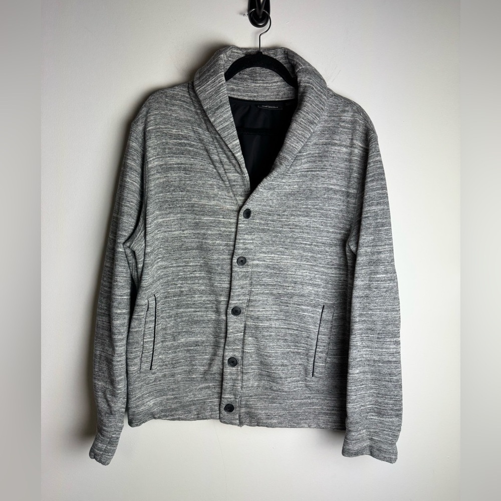 Marc Anthony Slim Fit Shall Collar Fleece Jacket XL - Picture 2 of 7